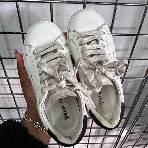 Palm Angels Boy's White Palm 1 Leather Tennis Sneakers Shoes Size 31 US Size 13 - Picture 6 of 8